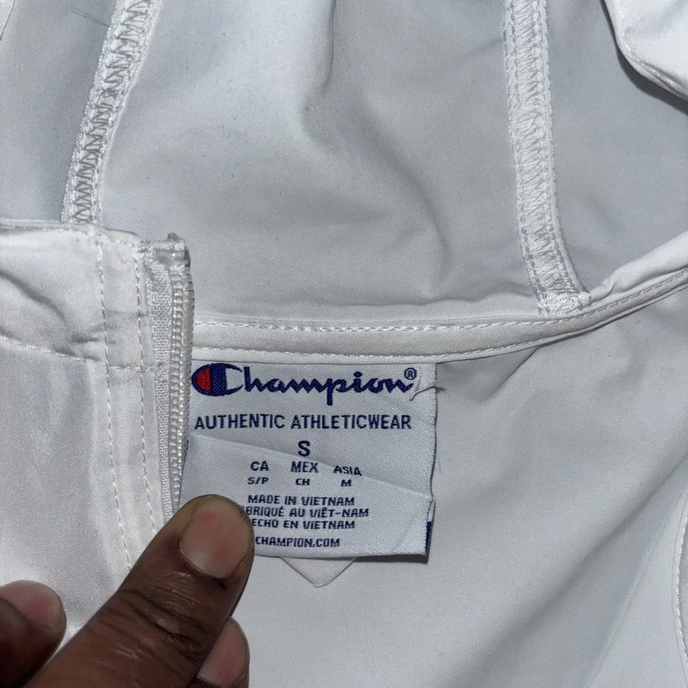 Champion Neighborhood‎ Guide White Hooded Anorak Windbreaker Jacket Small